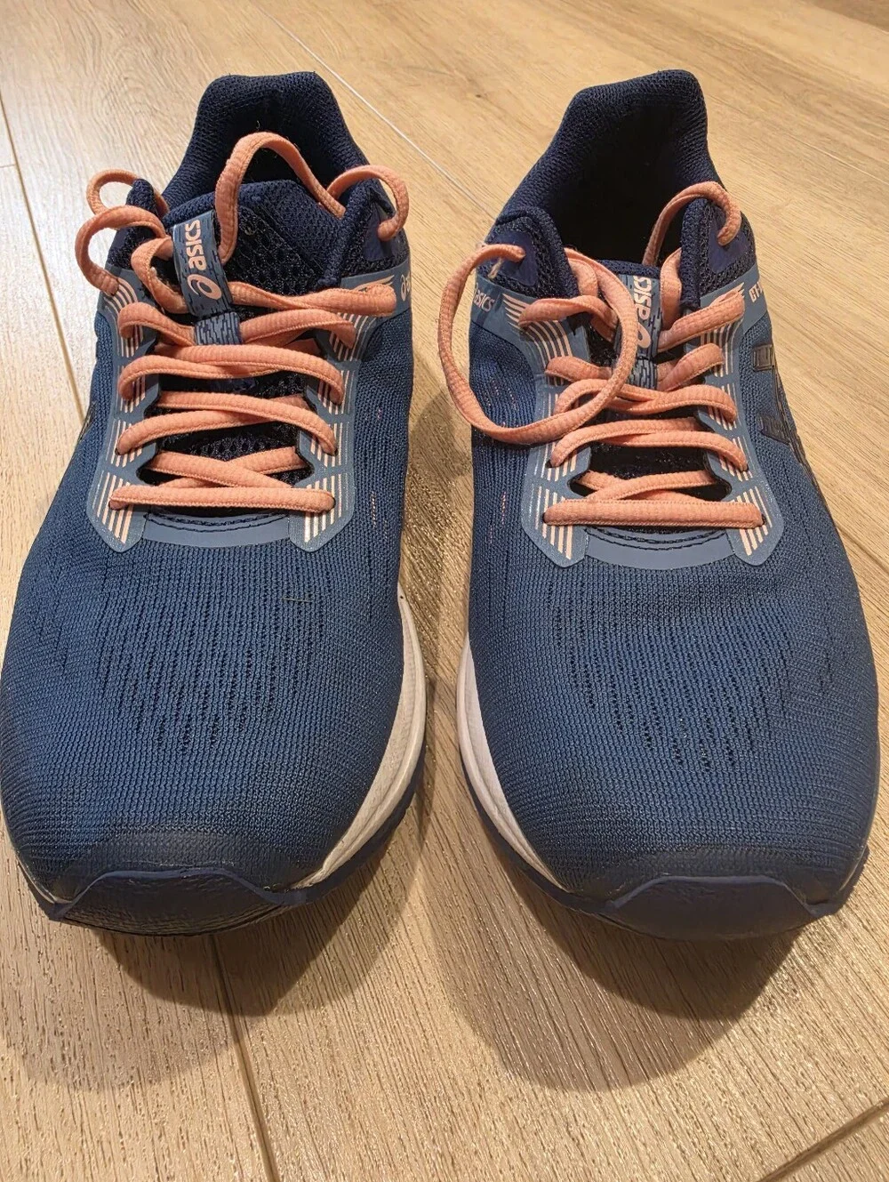 ASICS GT-1000 Women’s Running Shoes Navy Blue Coral Wide Size 10.5